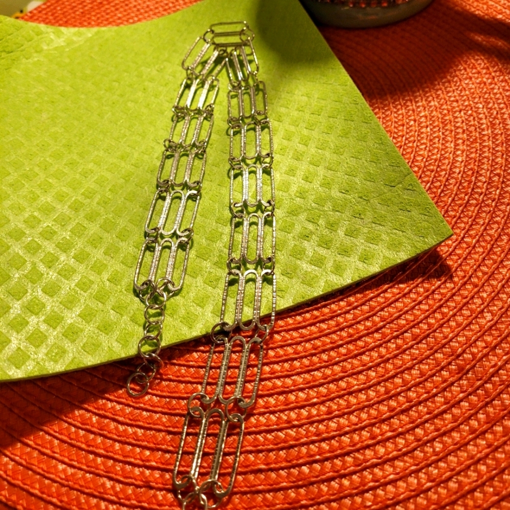 Solid Sterling Silver Paperclip Handcrafted Neckl… - image 8